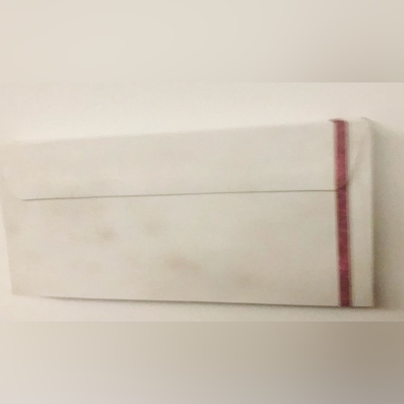 New 50 Envelopes Geographics Light Grey with Red Line on Left Side Front Back - Picture 2 of 16